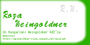 roza weingoldner business card